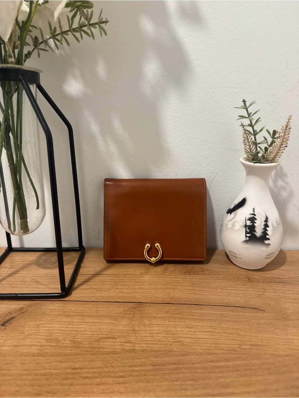 Vintage Gucci Brown Leather Horsebit Bifold Wallet Gold Hardware